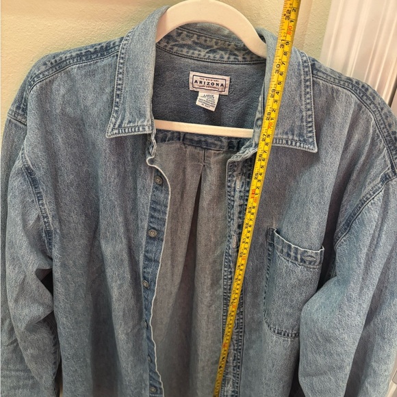 Arizona Jean Company Blue Cotton Shirt - Picture 4 of 5